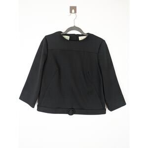 Vintage Sweater Nardis of Dallas Union Made Classic Jackie O Black Size 14